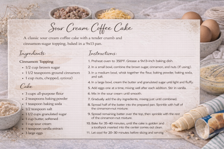 Sour Cream Coffee Cake