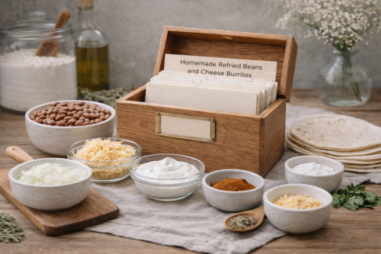 Homemade Refried Beans and Cheese Burritos