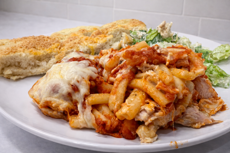 Cheesy Pasta Bake with Beef or Chicken